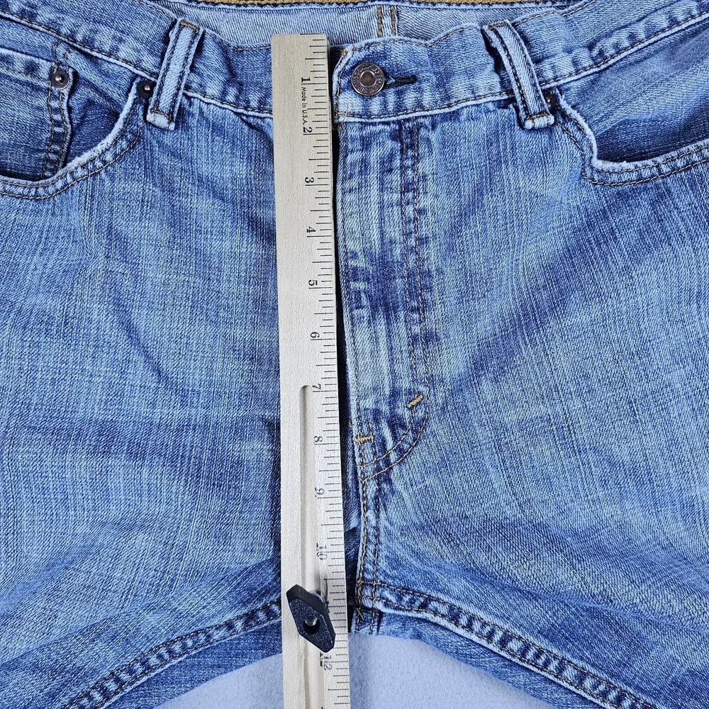 Levis 559 Jeans Mens 38x30 Blue Denim Medium Wash Relaxed Straight Distressed